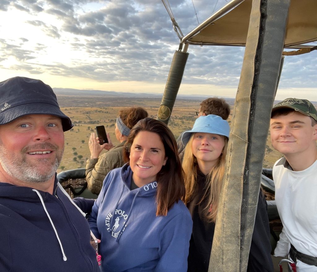 Ashton Ward personal image hot air ballooning with his family