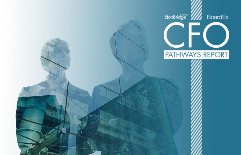 Double exposure of business person and cityscape.
