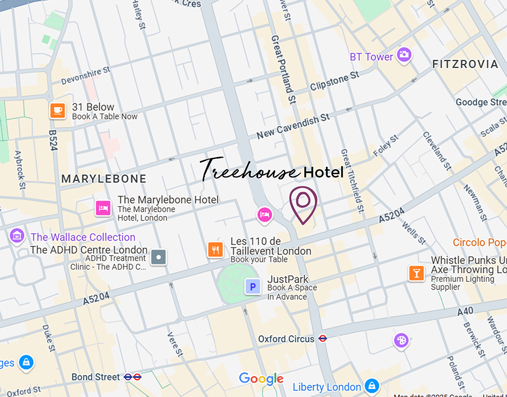 Map of Treehouse Hotel