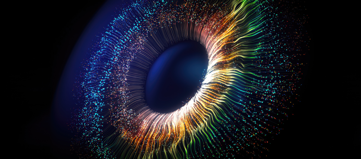 AI, Talent & Transformation - coloured eye feature